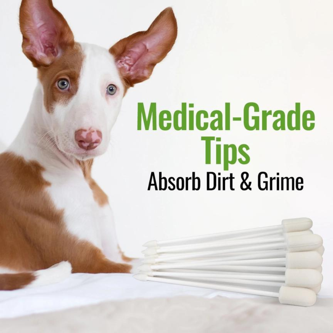 Pet Ear Swabs - 15 Double-Sided Medical Grade Tips