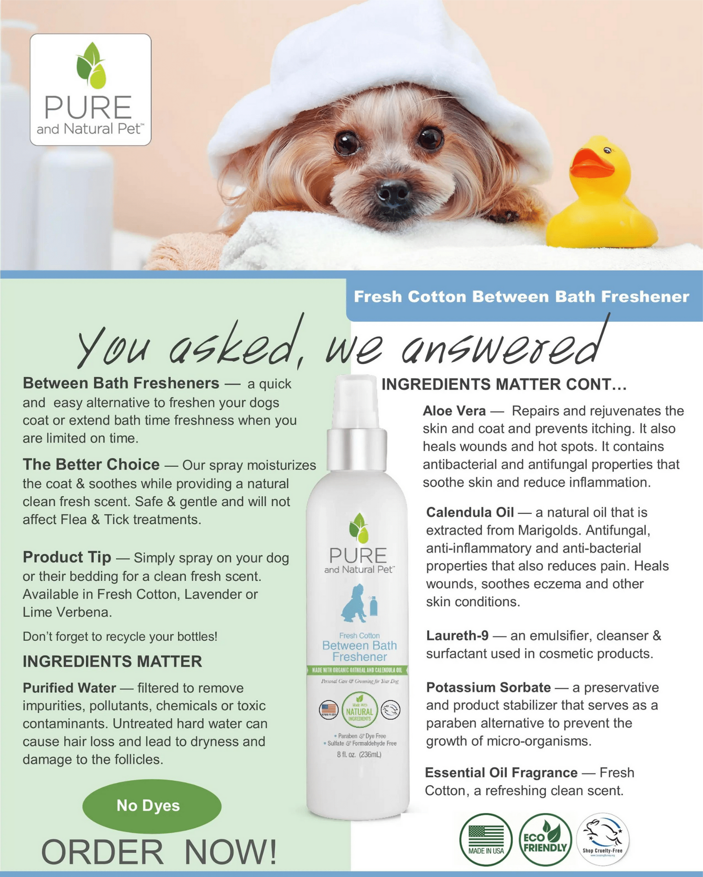 Between Bath Freshener - Fresh Cotton