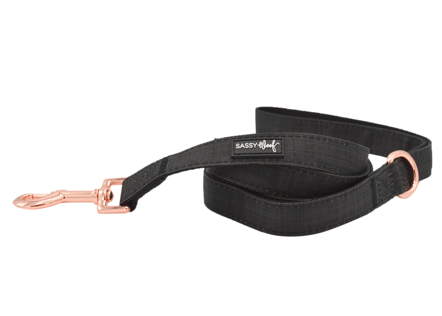 'BG Black' Fabric Dog Leash