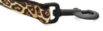 Leopard Swiss Velvet Dog Leash - (3 clasp styles)
