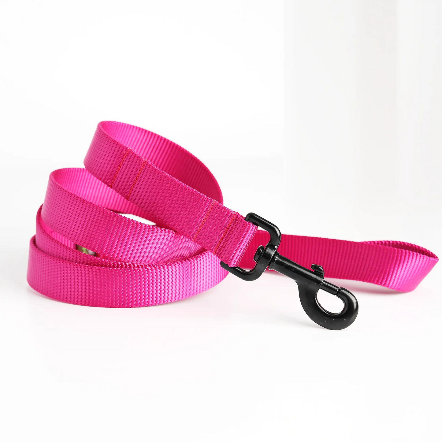 Mimi Nylon Webbing Dog Leash - Pink or Raspberry