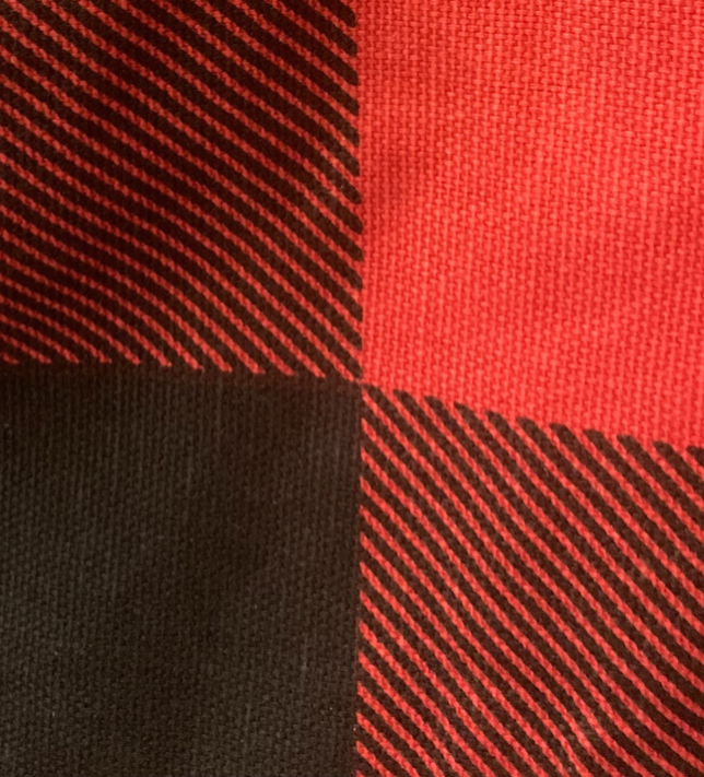 Buffalo Plaid Dog Bed - Light Grey or Red