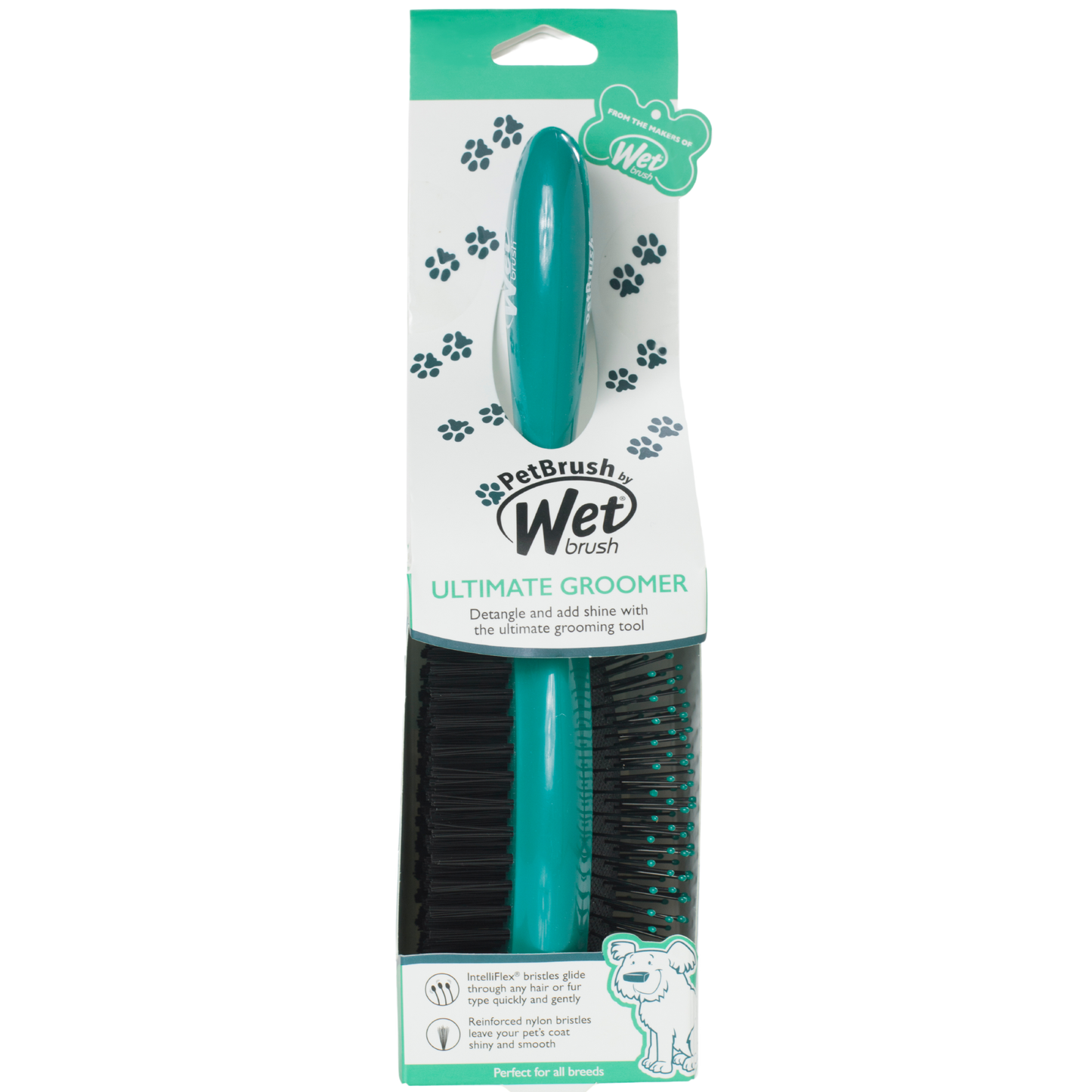 PetBrush Ultimate Groomer 2-in-1 Detangler - Teal