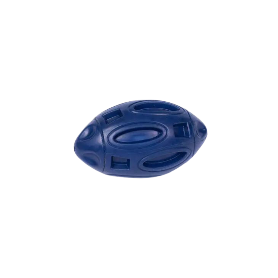 blue hard chewing football for dogs