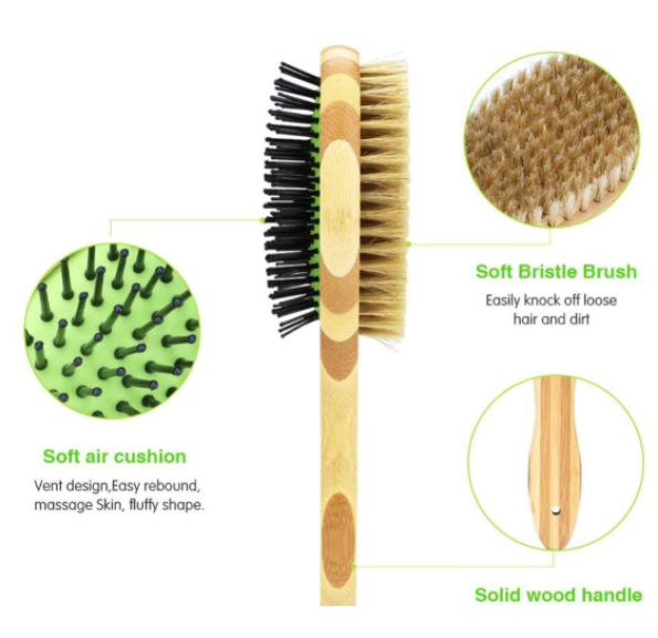 Dual Sided Bamboo Grooming Brush