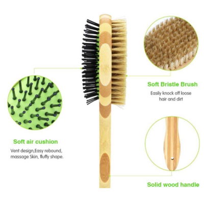 Dual Sided Bamboo Grooming Brush