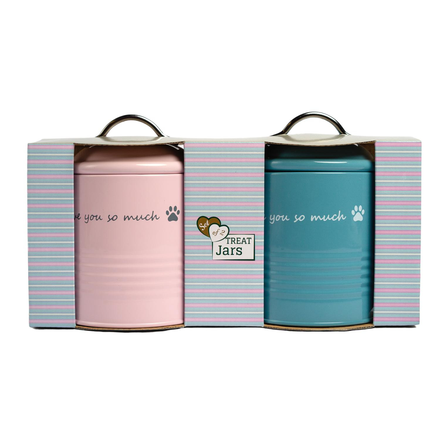 Dog treat canister store set