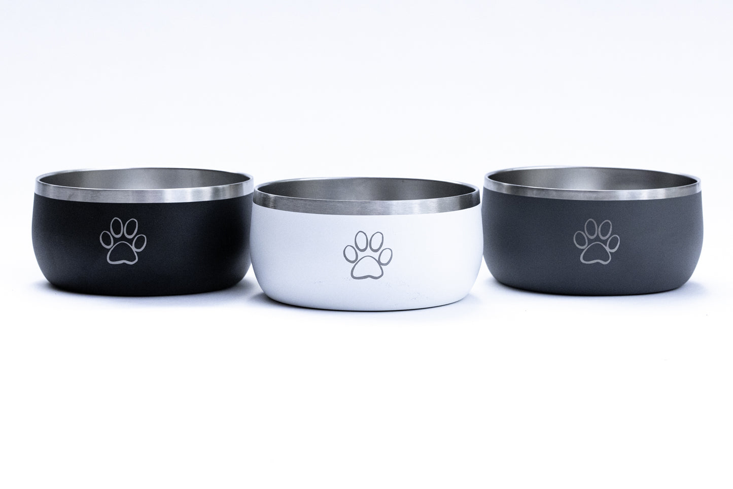 Stainless Steel Powder Coated Dog Bowl - 34 oz - (3 colors)