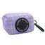 dog poop bag dispenser with purple design