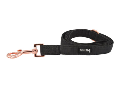 'BG Black' Fabric Dog Leash