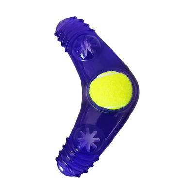 Boomerang Tennis Ball Squeaker Dog Toy