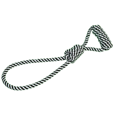 Striped Knot Rope Toy - Black