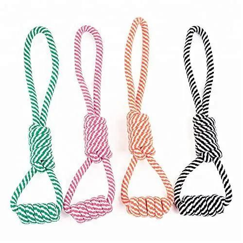 Striped Knot Rope Toy - Black