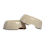 set of bamboo dog bowls oatmeal color skid free bottom