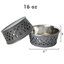 Farmhouse Stainless Steel Dog Bowl - Gray