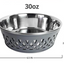 Farmhouse Stainless Steel Dog Bowl - Gray