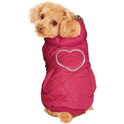 Girly Puffer Dog Coat - Pink - Fashion Pet