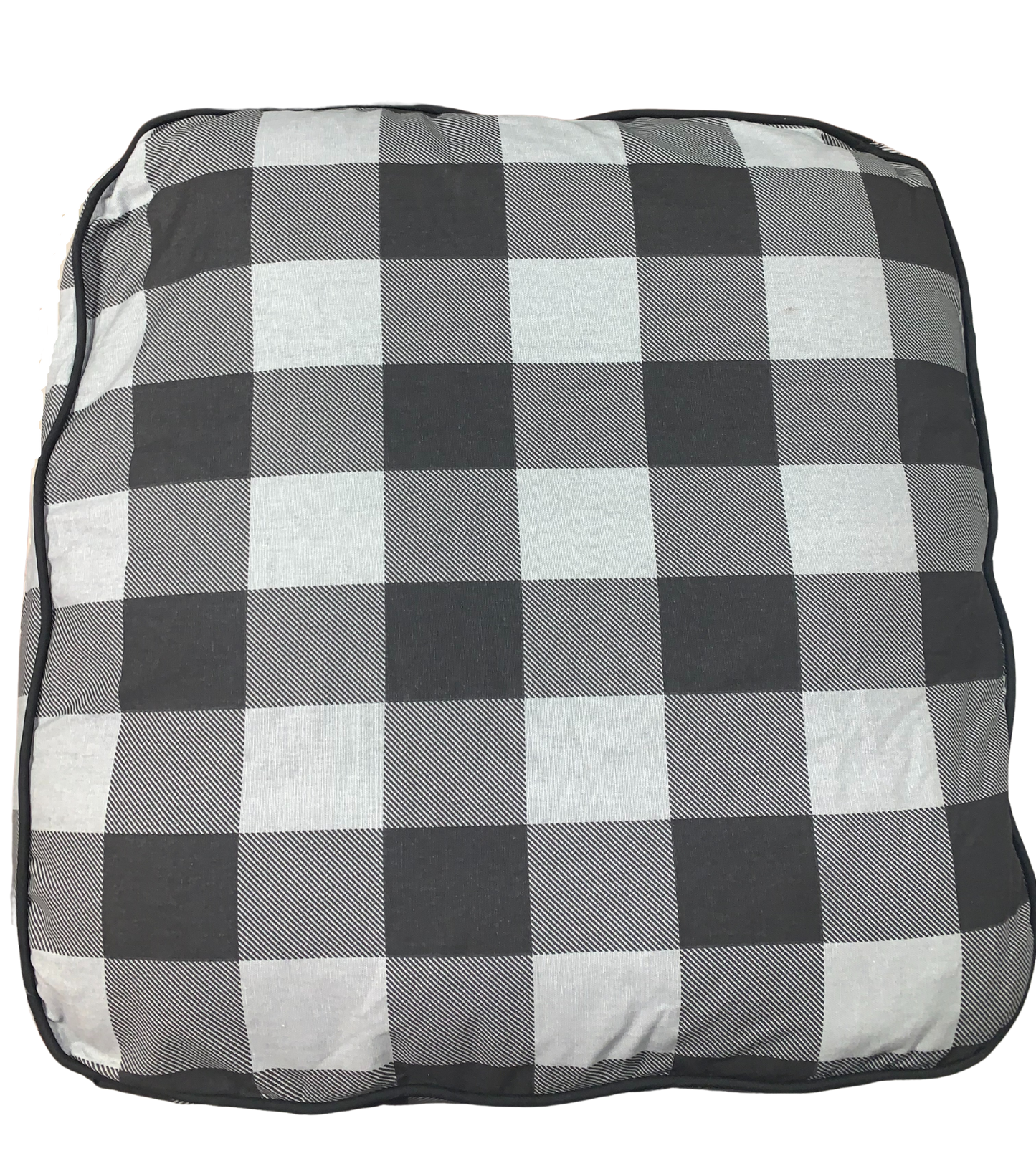 Buffalo Plaid Dog Bed - Light Grey or Red