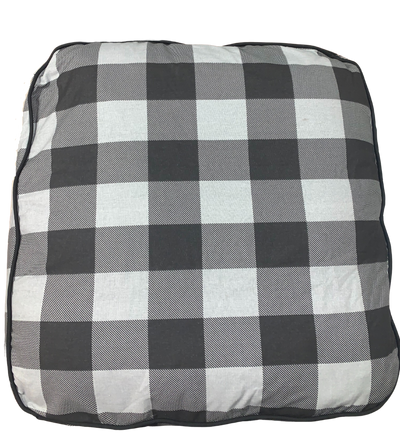 Buffalo Plaid Dog Bed - Light Grey or Red