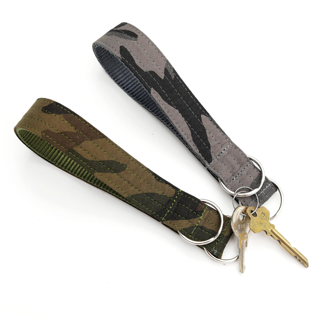 Camo Canvas Key Chain Wrist Fob