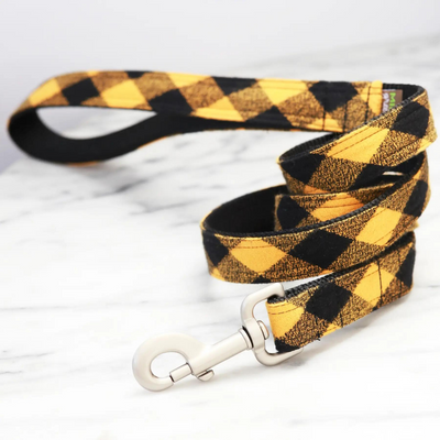 Buffalo Plaid Flannel Dog Leash - (5 colors)