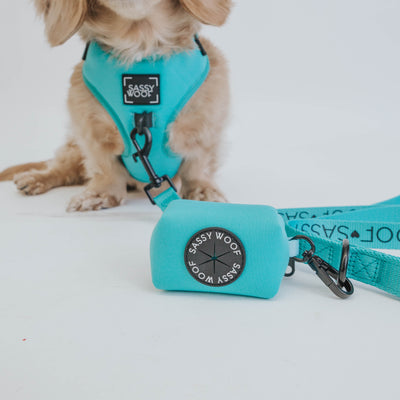 'Neon Blue' Dog Waste Bag Holder