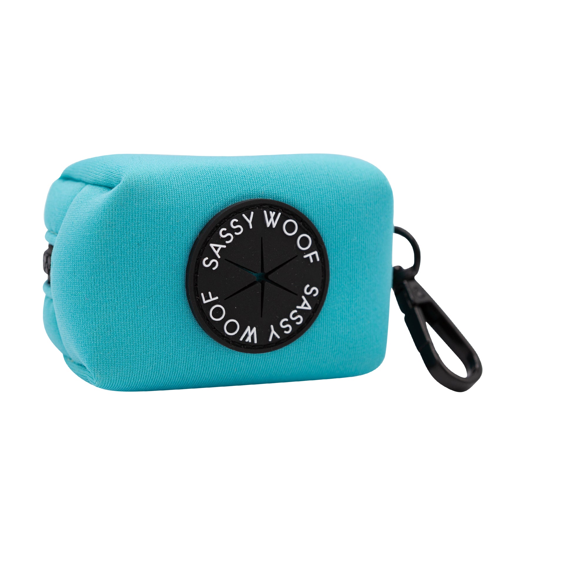 dog poop bag dispenser in teal