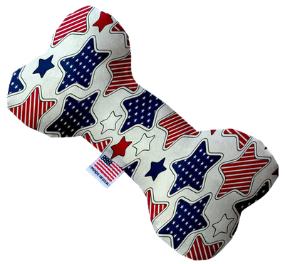 dog canvas toy with patriotic stars