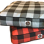 Buffalo Plaid Dog Bed - Light Grey or Red