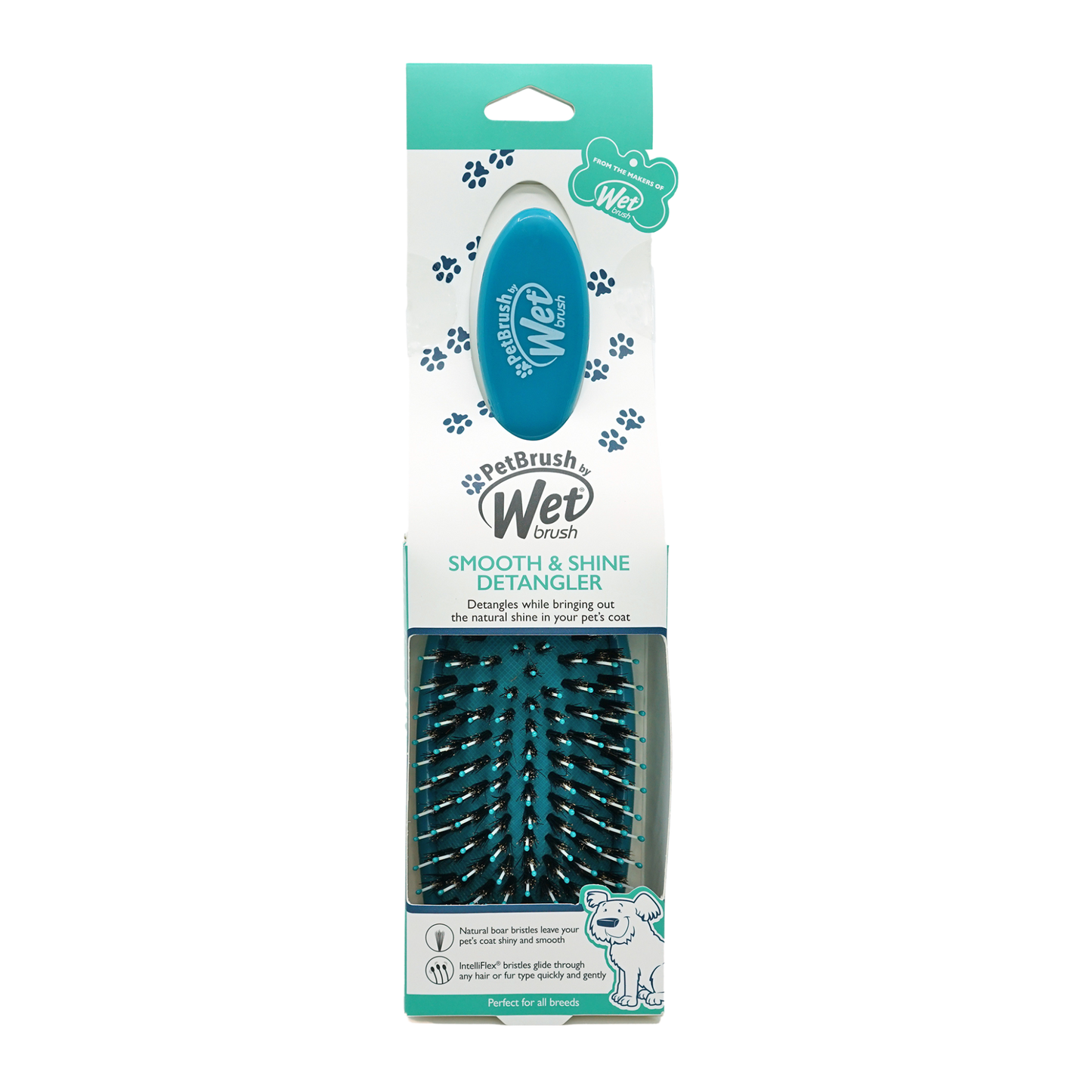 PetBrush Smooth & Shine Brush - Teal