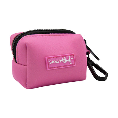 dog poop bag dispenser in pink