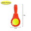 Red Rubber Pacifier with Tennis Ball Squeaker