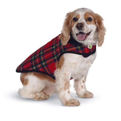 Red Plaid Fleece Lined Coat