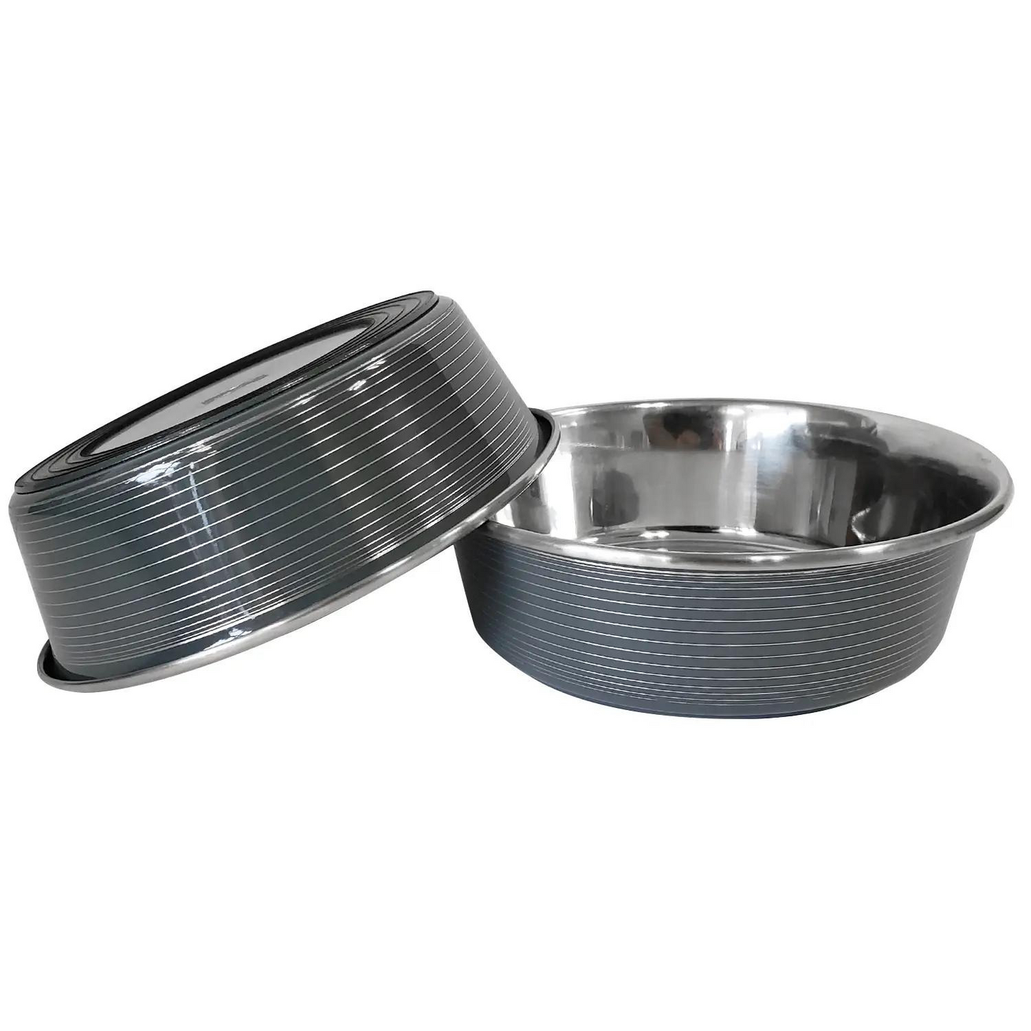 Striped Deluxe Stainless Steel Bowl - 29 oz - (3 colors)