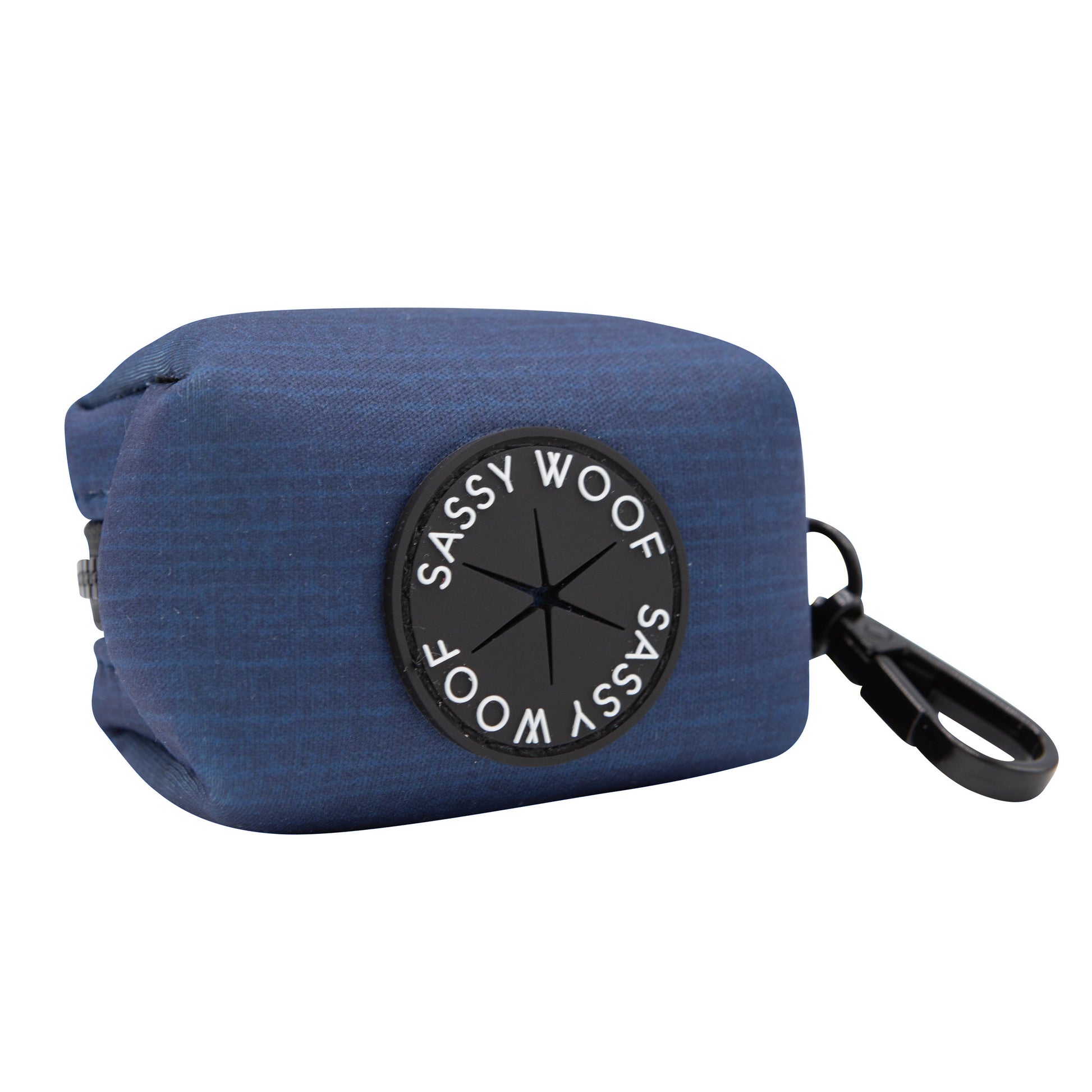 dog poop bag dispenser in dark blue