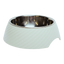 Twill Round Melamine Stainless Steel Dog Bowl - White Swan